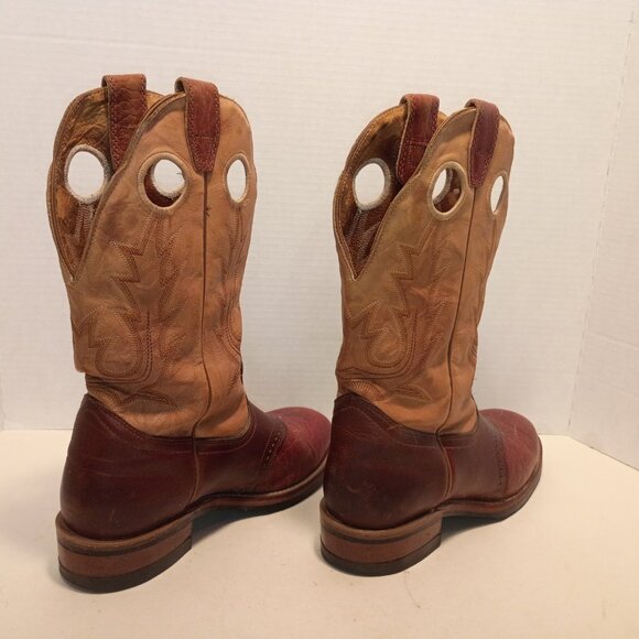 BOULET Canada Ladies 8.5 Western Boots Apache Whaler Buckskin 3131 - Picture 9 of 14